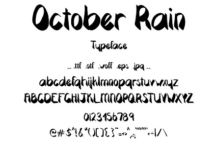 Font October Rain Earthy Autumn Bold