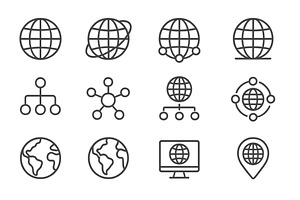 Vector illustration of globes and, a Technology Illustration by ZinetroN