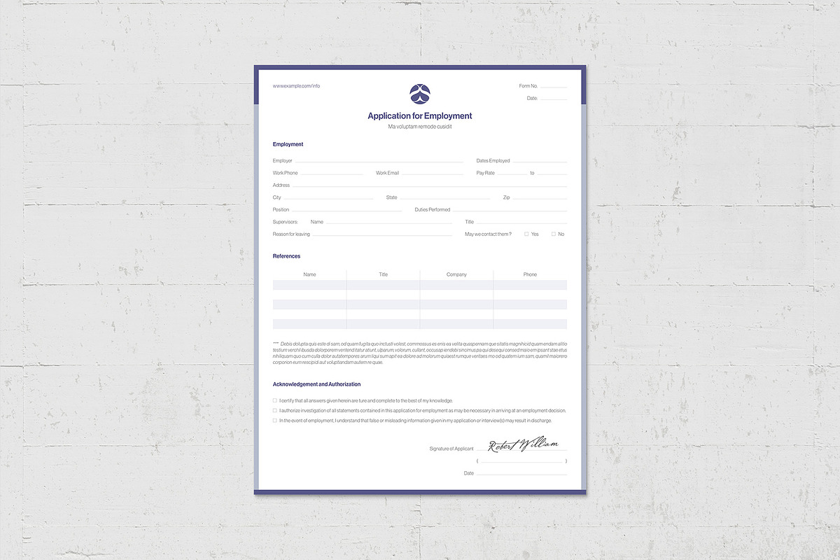 Employee Personal Information Form, a Stationery Template by BrandPacks (Photo 2 of 5)