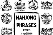 Mahjong Phrases PNG Bundle, a Work Illustration by Tanya Kart (Thumbnail 1 of 9)