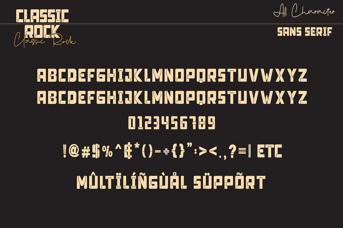 Classic Rock (FONT DUO), a Sans Serif Font by Letterara (Photo 12 of 12)