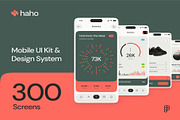 HaHo Mobile UI Kit Design System, an UI Kit Template by Creative Perspective (Thumbnail 1 of 6)
