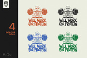 Funny skeleton lifting barbell, a Sport Illustration by shaondesigns (Thumbnail 2 of 6)