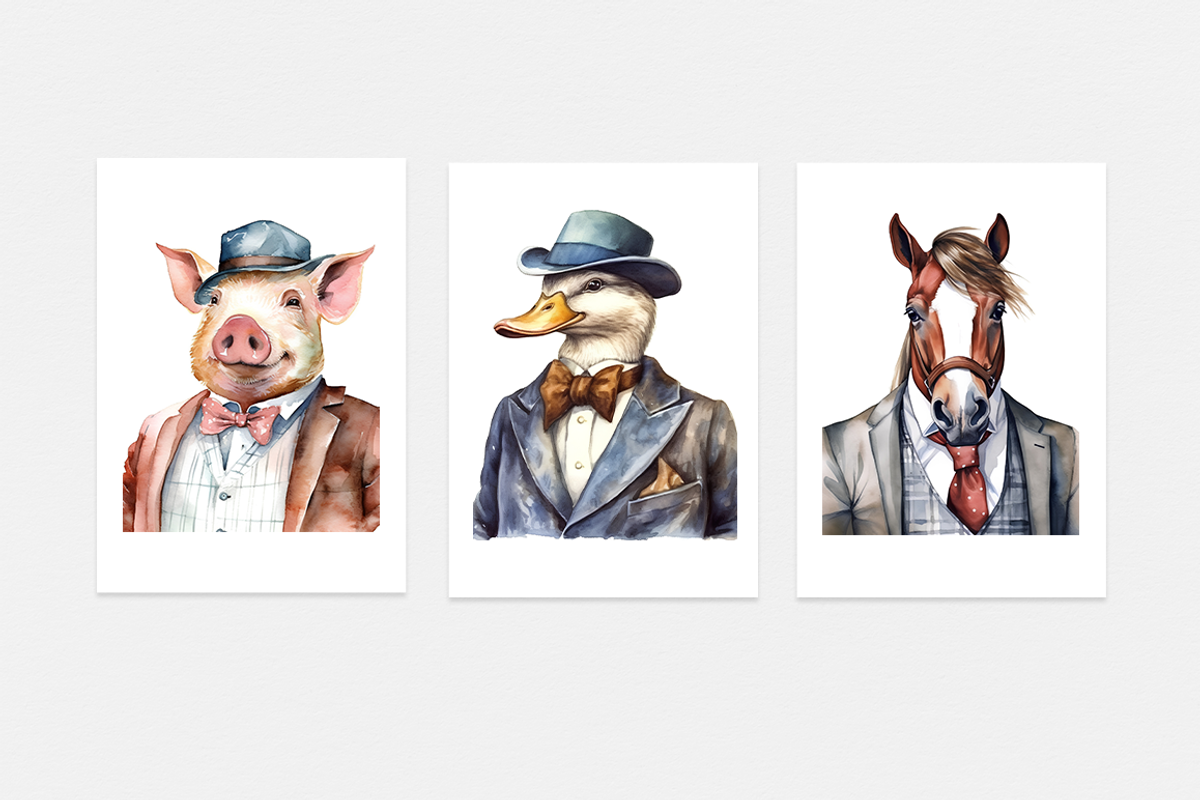 Animals in Suits Collection, an Animal Illustration by artsy-fartsy (Photo 14 of 14)