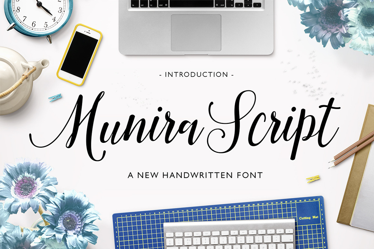 Munira Script, a Script Font by Picatype Studio (Photo 1 of 9)