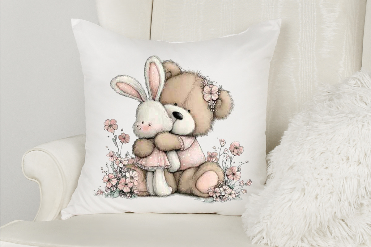 Whimsical Spring Teddy Bear Clipart, an Illustration by designcity5 (Photo 5 of 5)