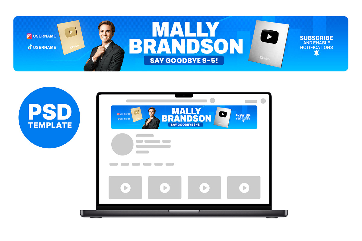 Professional finance YouTube banner, a Social Media Template by Vaughn Studios (Photo 1 of 5)