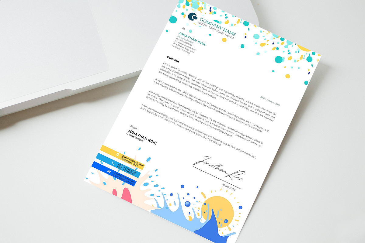 Modern Letterhead Template -CANVA, a Resume Template by iloveTemplate (Photo 2 of 4)