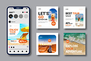 Travel Social Media Post Layout, a Social Media Template by MightyDesign (Thumbnail 2 of 8)