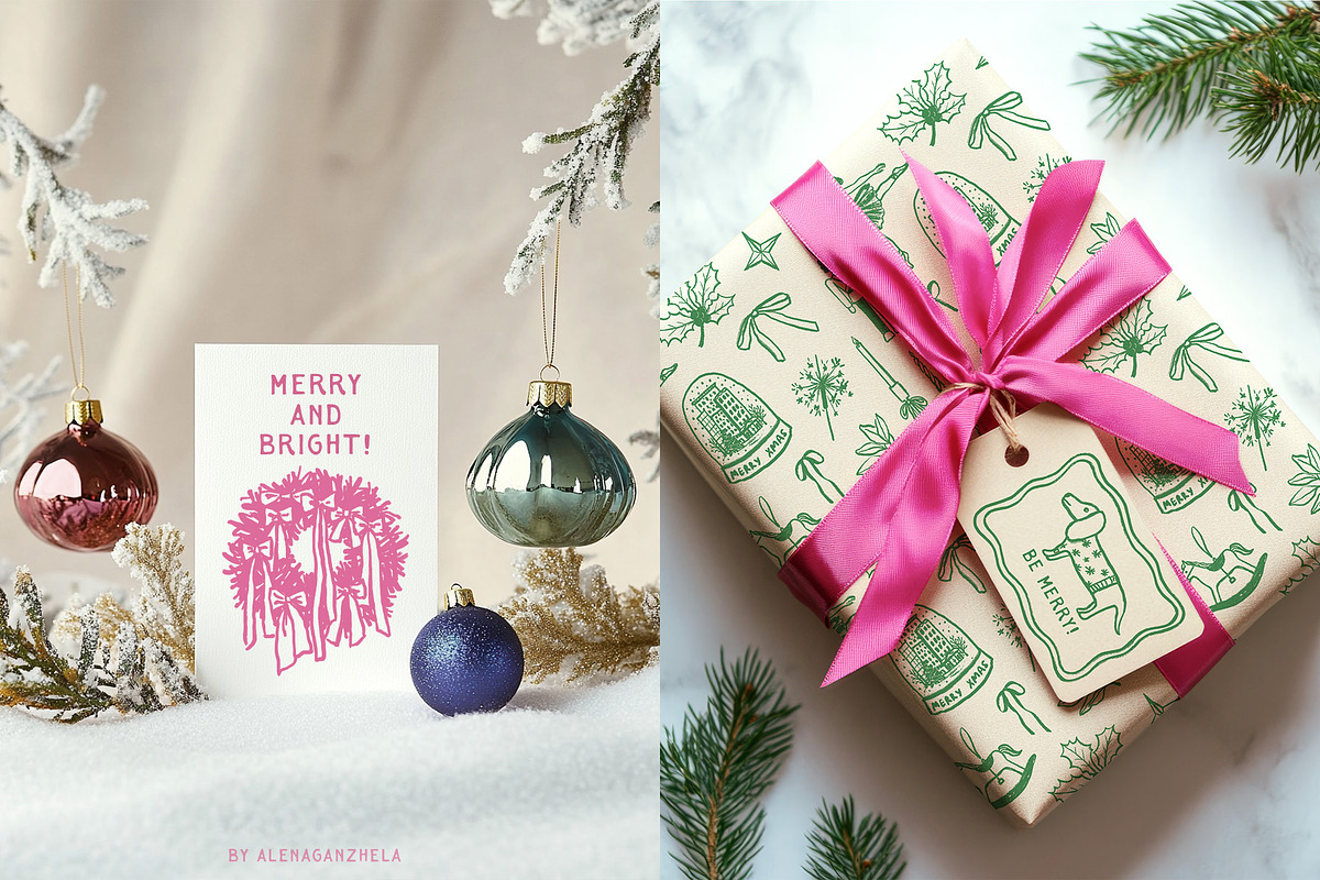 CHRISTMAS ESSENTIALS - whimsical set, an Object Graphic by alenaganzhela (Photo 2 of 10)