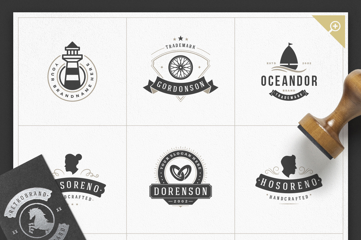 1000 Logos and Badges Bundle, a Branding & Logo Template by Vasya Kobelev (Photo 18 of 39)