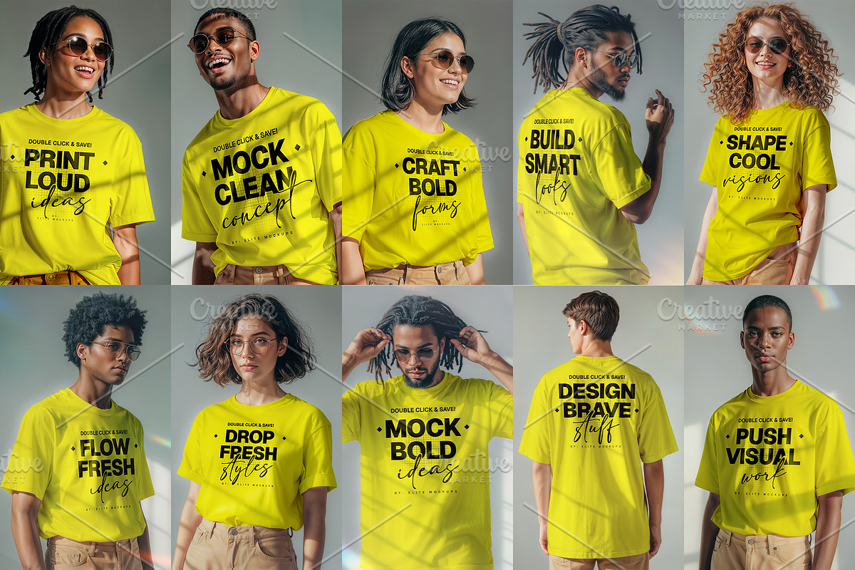 T-Shirt Mockup Set – 10 Editable PSD, a Shirt Mockup by Elite Mockups (Photo 1 of 4)