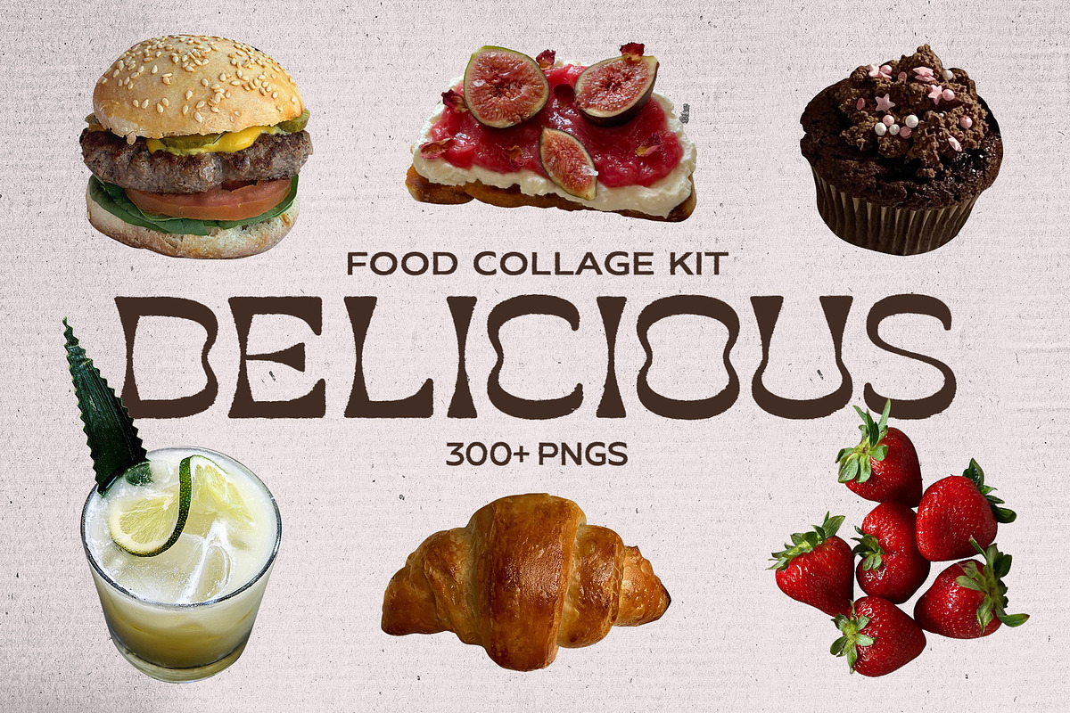 DELICIOUS Food Collage Kit, image size:1200x800
