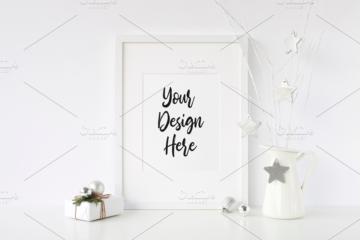 Christmas Scandinavian Mockup Bundle, a Print Template by Yuri-U (Photo 3 of 32)