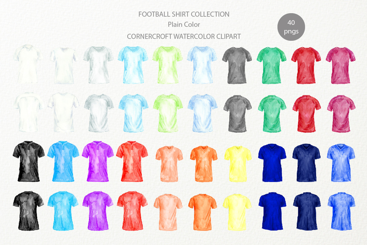 Watercolour football shirt in plain, a Person Illustration by Corner Croft (Photo 2 of 5)
