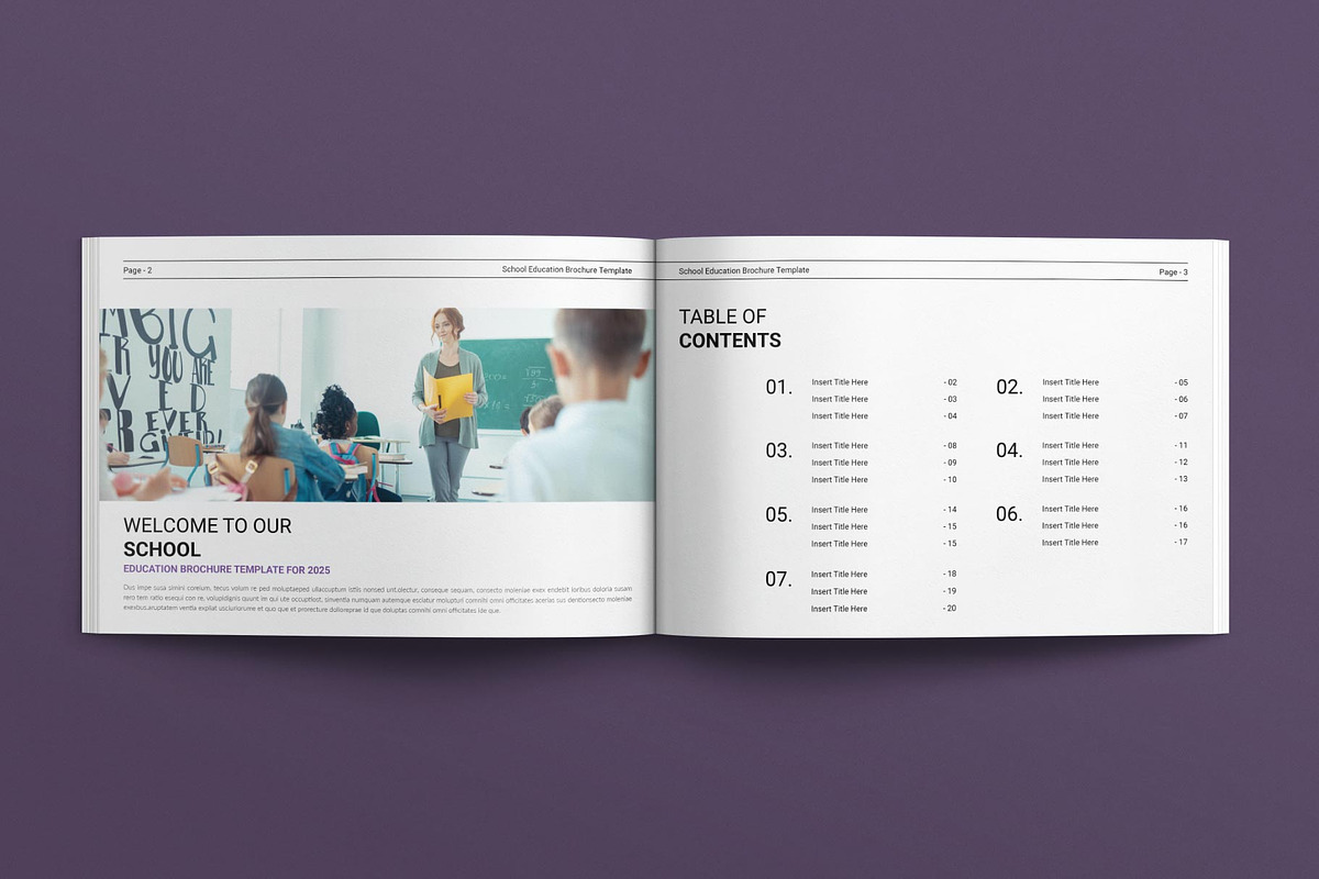 School Education Brochure Layout, a Brochure Template by E-Type (Photo 2 of 8)