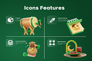 Ramadhan & Eid Mubarak 3D Asset, an Object Illustration by Lumina_ui_ux202 (Thumbnail 2 of 6)