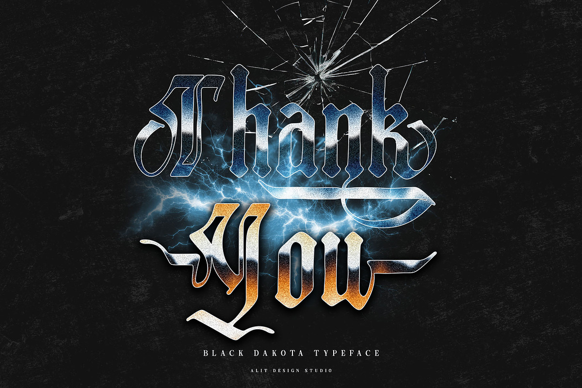 Black Dakota Typeface, a Blackletter Font by alit design (Photo 15 of 15)