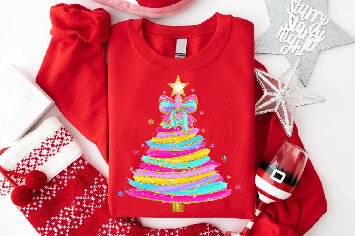 Glitter Brushstroke Christmas Tree P, an Illustration by Libby Wishes (Photo 6 of 8)