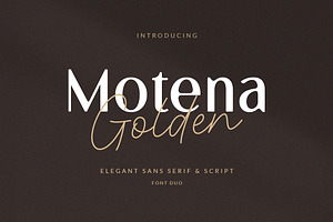 Motena Golden Sans Script Font Duo