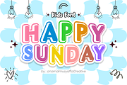 Happy Sunday - Display Font, a Font by KiddoGlyphs Studio (Thumbnail 1 of 5)