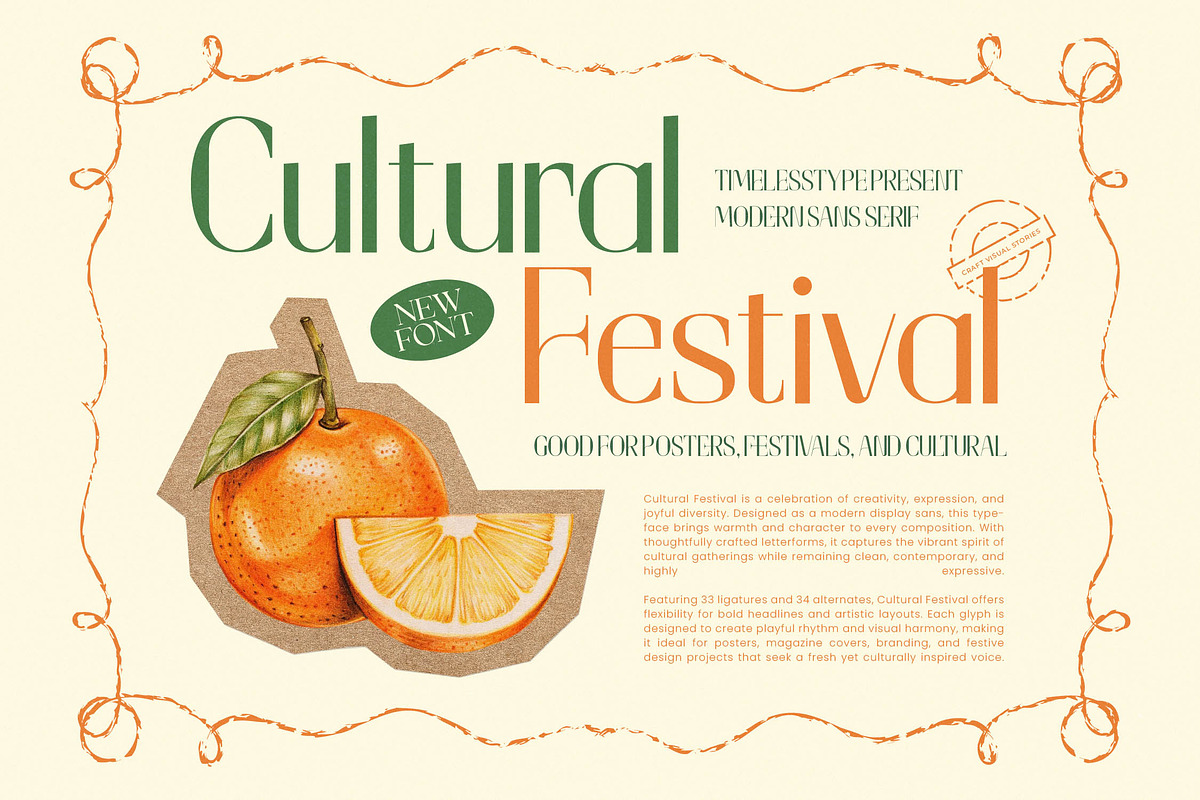 Cultural Festival Modern Serif, a Sans Serif Font by timelesstype.co (Photo 1 of 20)