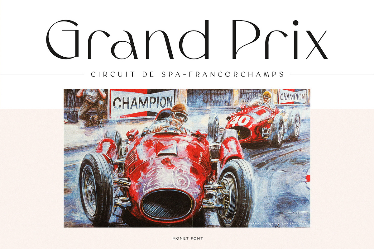 Monet - Vintage Font, a Sans Serif Font by Ivan Rosenberg (Photo 3 of 10)
