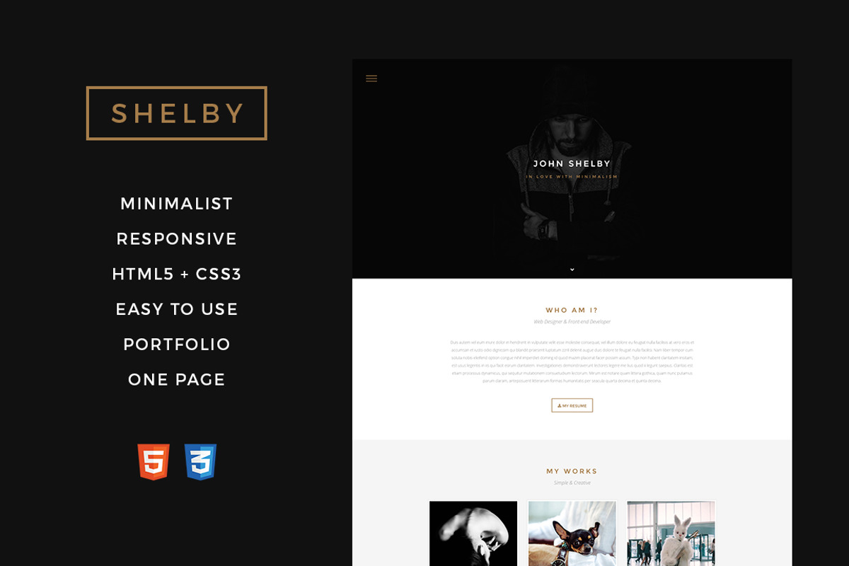 Shelby - One Page HTML5 Template, a HTML Template by Mattias (Photo 1 of 3)