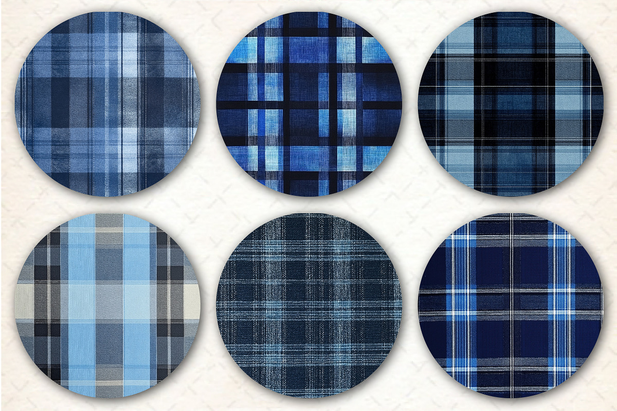 Blue Tartan Seamless Digital Paper, a Pattern Graphic by Libby Wishes (Photo 7 of 7)