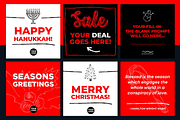 Sketchy Canva December Templates, a Social Media Template by Mike Brennan Art & Design (Thumbnail 2 of 3)