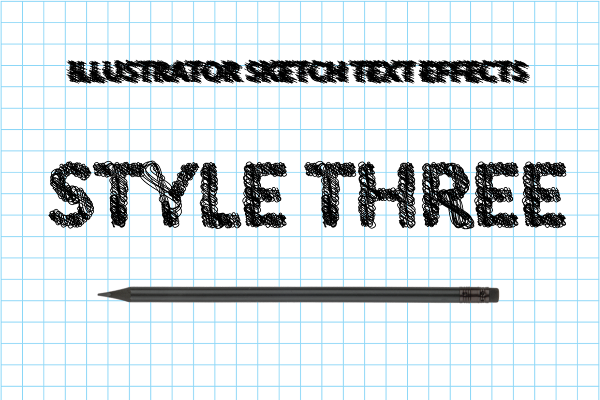 Illustrator Sketch Text Effects preview 8