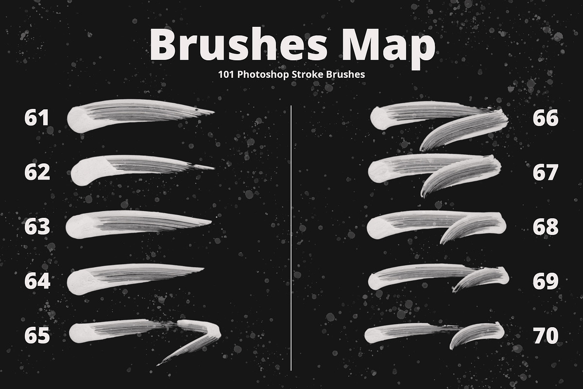 101 Photoshop Paint Stroke Brushes, a Brush Add-On by Graphicfresh (Photo 10 of 14)