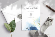Indigo Wedding Invitation Siute, an Invitation Template by Nebbia (Thumbnail 4 of 6)