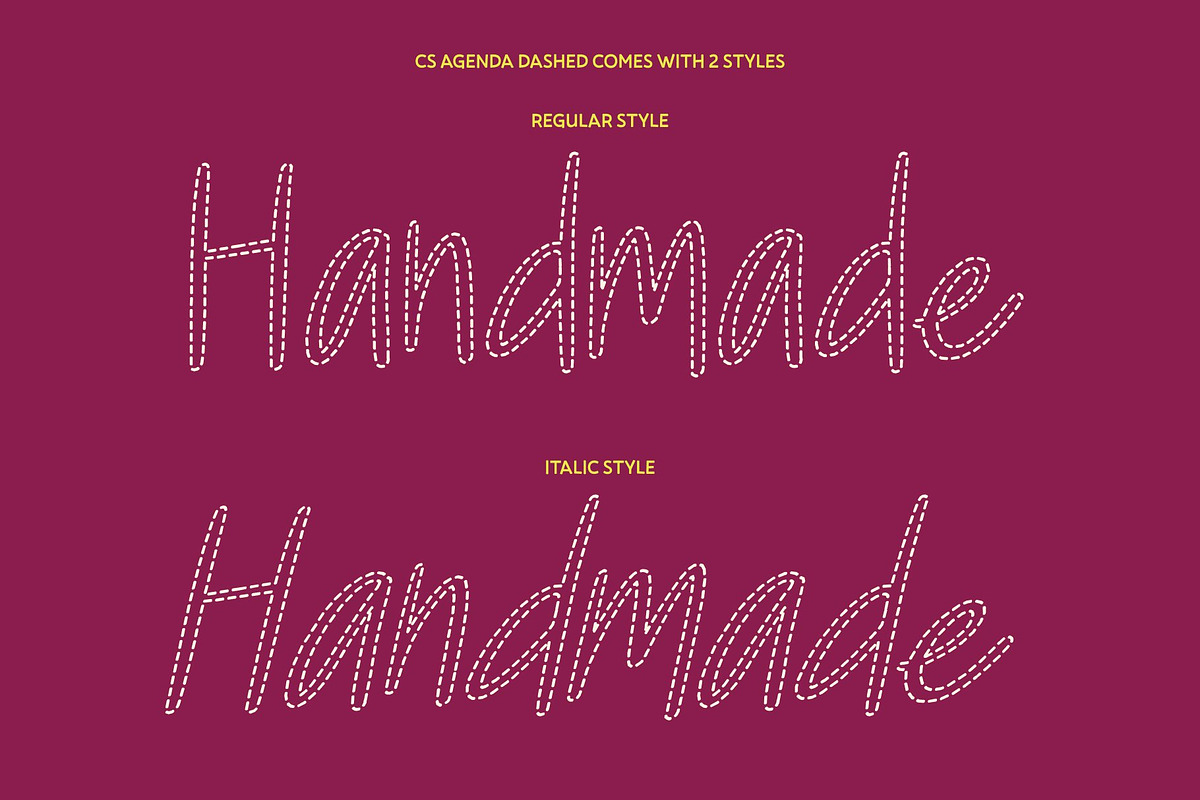 CS Agenda Dashed, a Handwritten Font by Craft Supply Co. (Photo 3 of 8)