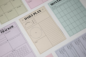 Daily, Project, Goal Planner Set