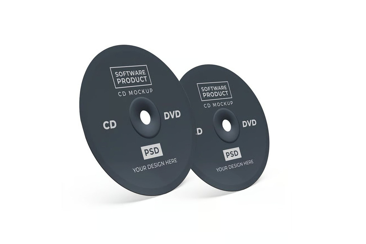 Compact Disc Mockup Template Set Vol, a Product Mockup by DesignRushMarket (Photo 9 of 11)