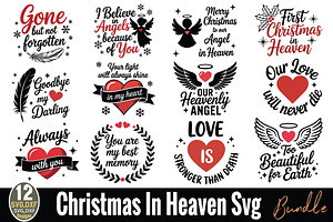 Christmas in Heaven SVG Bundle, an Object Graphic by DollarSmart
