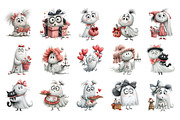 Whimsical Coquette Ghost Clipart, a Seasonal Illustration by Nicolle's Colorful Art (Thumbnail 4 of 6)