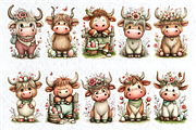 Whimsical Easter Highland Cow, a Seasonal Illustration by HueNestify (Thumbnail 3 of 3)