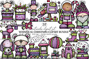Whimsical Christmas Clipart Bundle, an Illustration by Canvas Craft (Thumbnail 1 of 6)