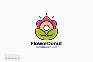 Flower Donut Logo, a Branding & Logo Template by Zeer Graphic