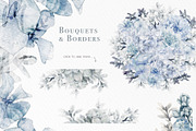 Dusty Blue Watercolor Flower Graphic, an Illustration by May • SHO (Thumbnail 6 of 16)