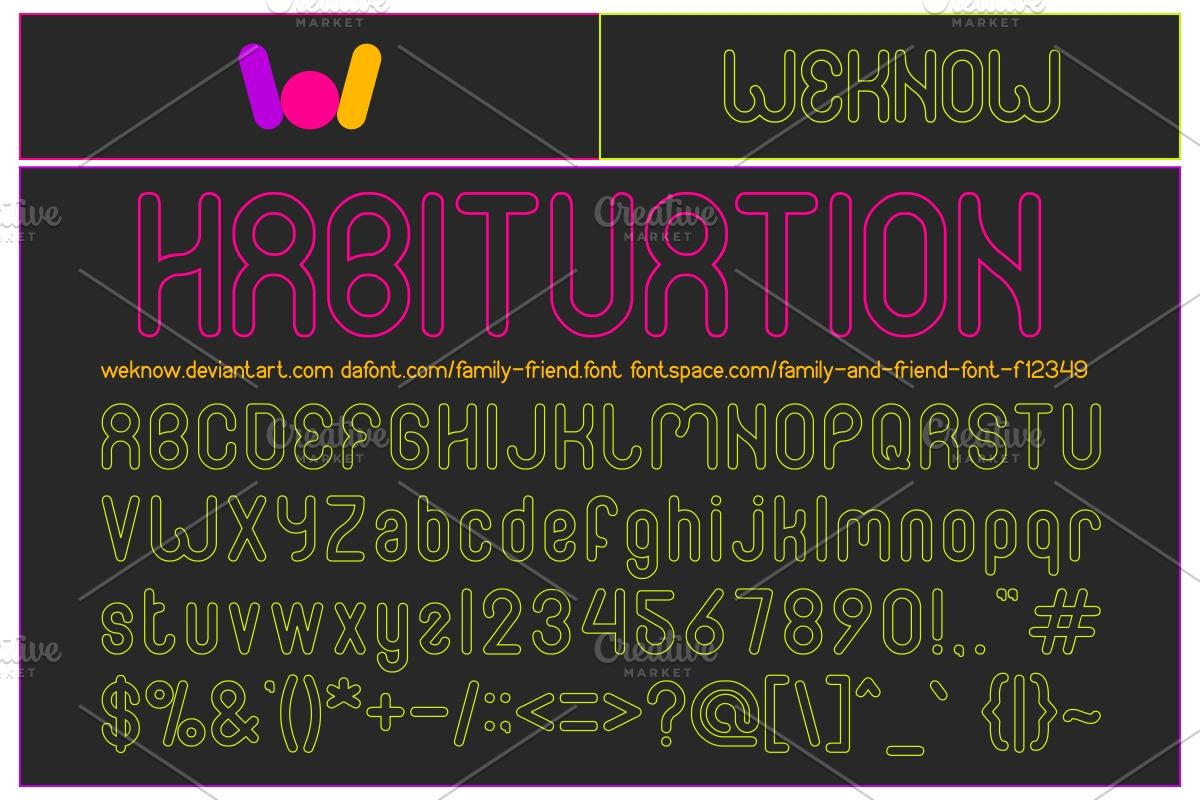 family and friend font preview 7