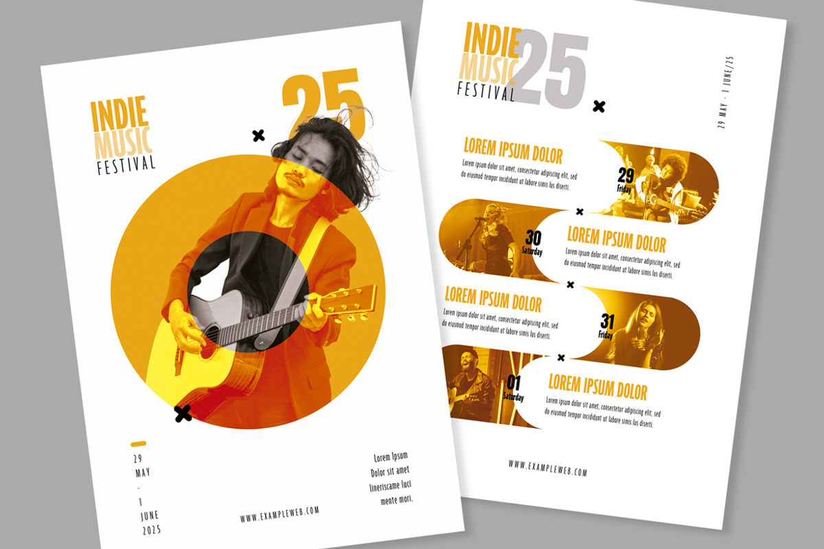 Music festival A5 Flyer Template, a Print Template by McLittle Stock (Photo 1 of 2)
