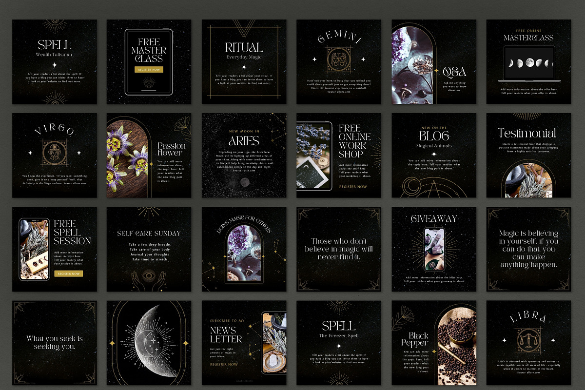 Spiritual Instagram Templates Canva, a Social Media Template by DeeBeeDesign (Photo 9 of 10)