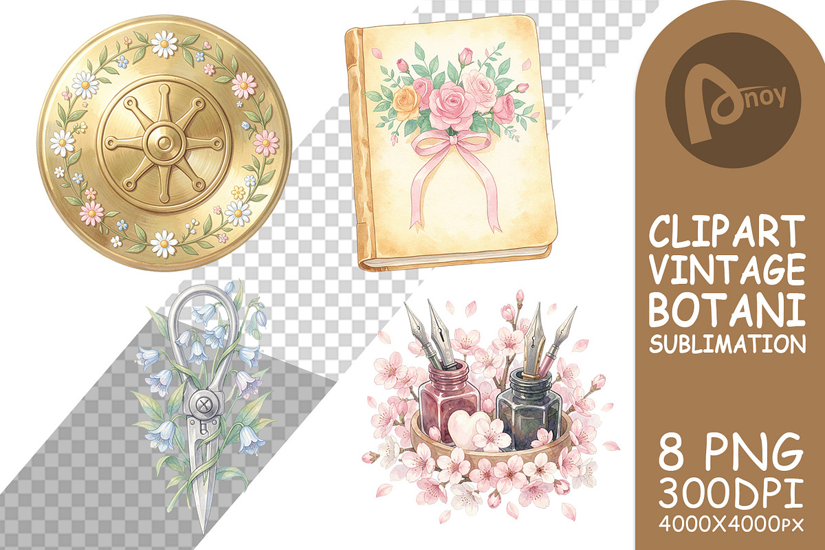 Vintage Mechanical Floral, a Decorative Illustration by Artnoy (Photo 13 of 18)