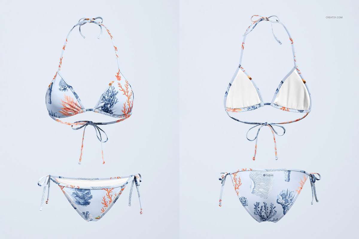 Bikini Mockup Set, an Apparel Mockup by creatsy5 (Photo 9 of 16)