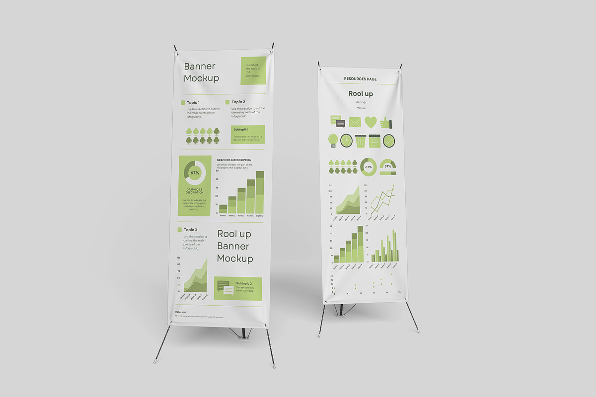 Rool up Banner Mockup, a Books & Magazine Mockup by mahhyud (Photo 4 of 11)