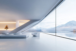 Beautiful futuristic interior of house, an Architecture Photo by AlyaAnd