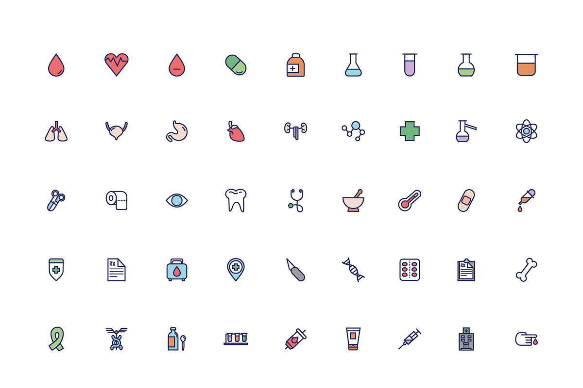 Medical Line Icons Set